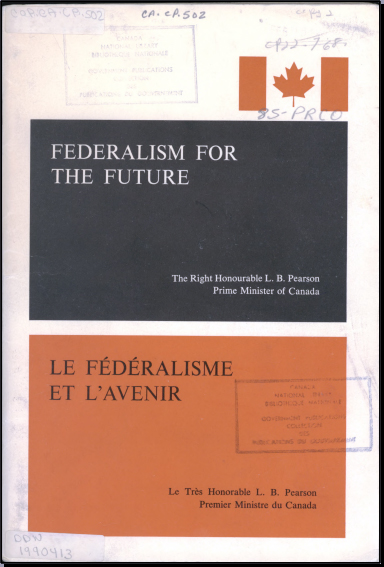 Federalism for the Future Le fédéralisme et l'avenir